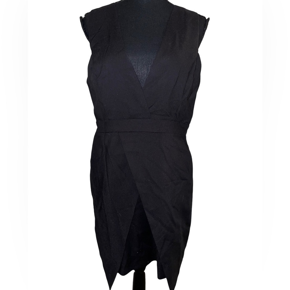 ANGL Black mini dress Large [Cotton, Nylon, Spandex]